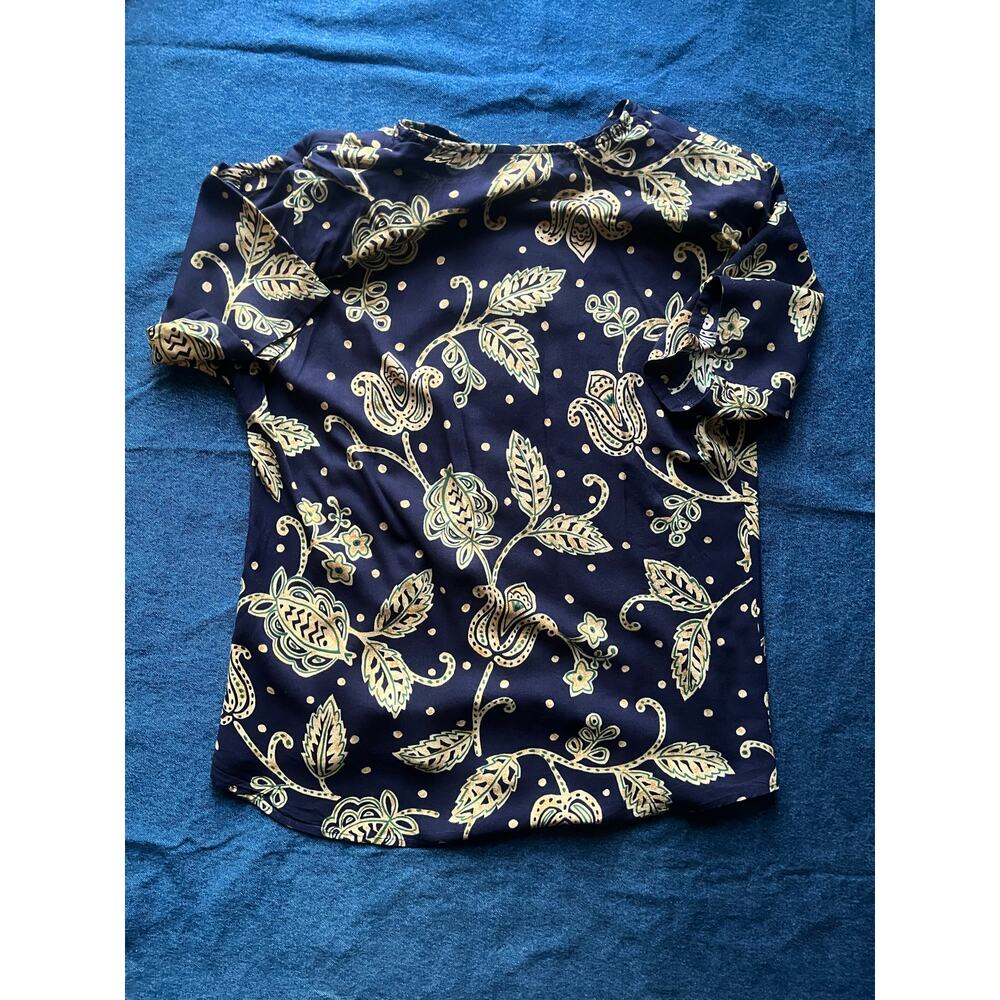 80's Connections Related Separates 3 Piece Paisley Blouse, Skirt and Belt Set - Picture 5 of 6